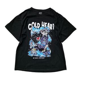 Cold Heart Basketball Dunking Monster Men’s T-Shirt Large Black Graphic Tee
